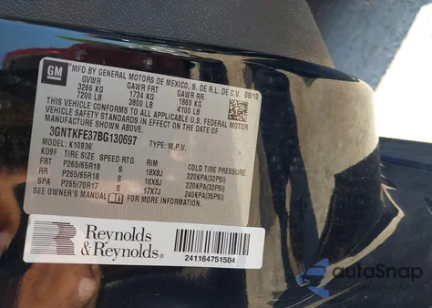 2011 Chevrolet Avalanche 1500 Lt1 from USA, damaged, VIN 3GNTKFE37BG130697